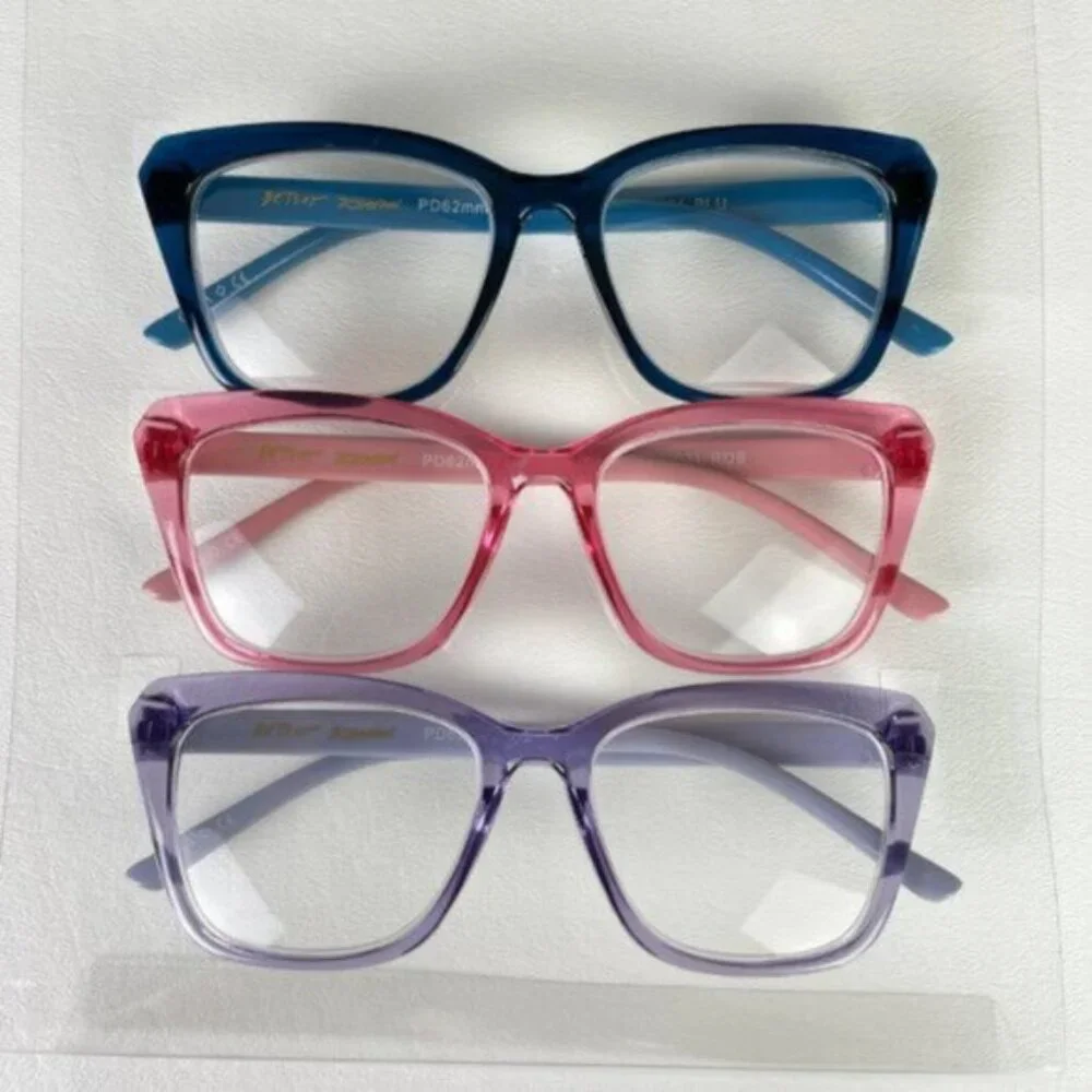 Betsey Johnson +2.50 Reading Glasses Purple Pink Blue